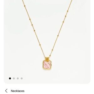 Missoma Lena Rhodocrosite Charm Pendant Necklace